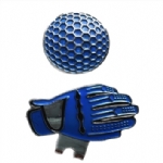 Magnetic Ball Marker Hat Clip- Blue Glove - magnetic ball marker hat clip  golf ball  glove  blue - 1    - Hole In One Golf