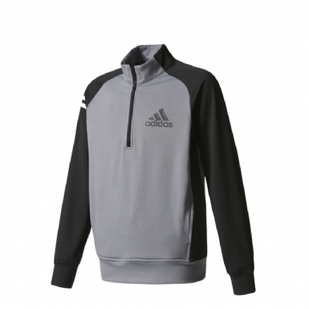 Adidas Junior 3-Stripes Layering Jacket - Vista Grey/Black - Hole In One Golf