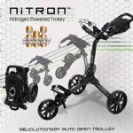 Bagboy Nitron Auto-Open Push Cart- Black/Red - bagboy nitron auto open push cart  battleship blackred - 4    - Hole In One Golf