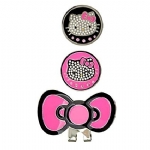 Hello Kitty Couture Crystal Hat Clip and Ball Marker - hello kitty couture crystal hat clip and ball marker - 1    - Hole In One Golf