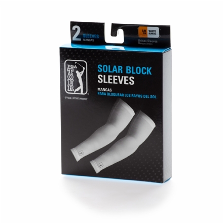 PGA Tour Golf Solar Block Sleeves- White - pga tour golf solar block sleeves  white - 1    - Hole In One Golf